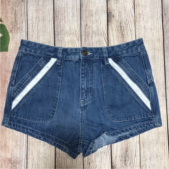 Free people 🌹🌹🌹Blue Denim Women's Shorts - Picture 7 of 14